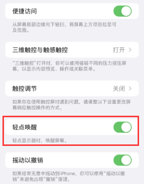 宜昌苹果授权维修站分享iPhone轻点无法唤醒怎么办 