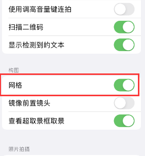 宜昌苹果手机维修网点分享iPhone如何开启九宫格构图功能 